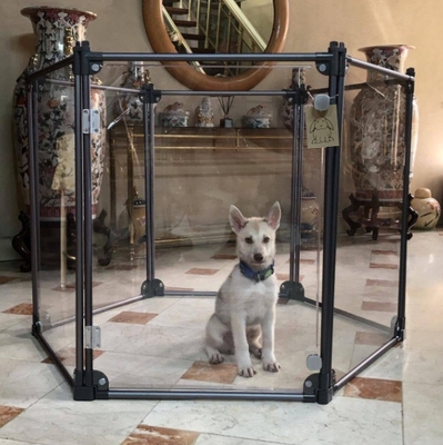 Vervaardiging USA Market DIY Transparante Opvouwbare Huisdierheining Cage voor Kleine Dieren