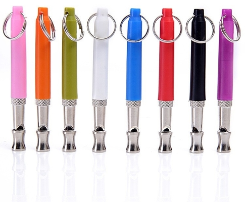 Huisdiertraining Luid hondenfluit met Lanyard Purple roestvrij staal Ultrasone anti blaffen
