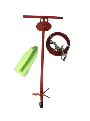 Huisdier Spiraal Ground Nail Vaste stapel met dubbele kop Haak Stalen draad trektouw