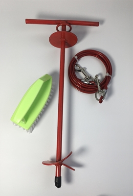 Huisdier Spiraal Ground Nail Vaste stapel met dubbele kop Haak Stalen draad trektouw