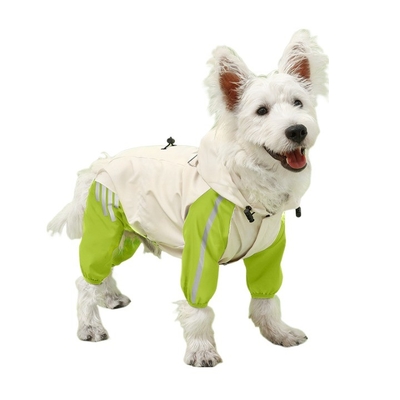 Waterdicht reflecterend viervoetige huisdier hond regenjas kleding met hoed voor kleine dieren