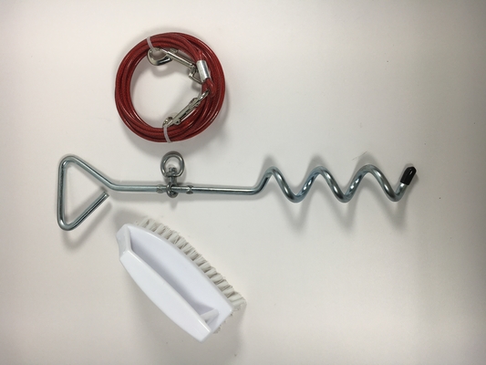 Huisdier tractie touw bevestiging stapel met borstel en 5mmx3m draad touw Shanghai / Nanjing Port