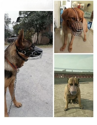 Verstelbare riemen zachte ademend hond veilig snuitje voor grote honden solide patroon