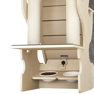 Houd uw huisdieren fit Solid Wood Cat Klimkader met hardlopend wiel en hond loopband