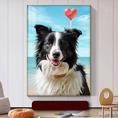 Huisdierportret Foto frame van aluminium legering aangepast souvenir voor honden en katten