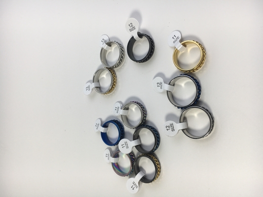 Punk mannen draaibare accessoire ring roestvrij staal titanium band voor vrouwen