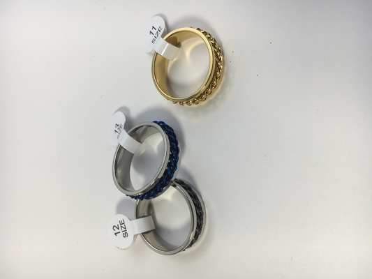 Punk mannen draaibare accessoire ring roestvrij staal titanium band voor vrouwen