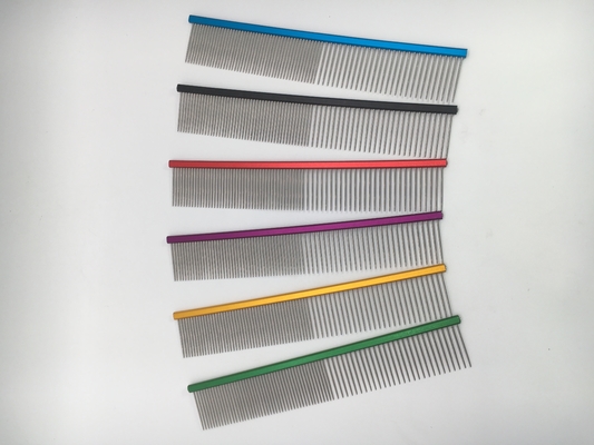 Functionele haarverzorging huisdier hond kam met aangepaste kleur en duurzame aluminium legering