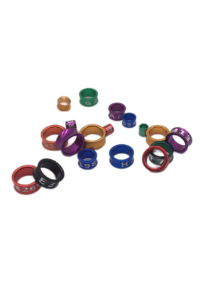 Multicolor laser gesneden aluminium legering vogelbeen ring voor vogel identificatie markers