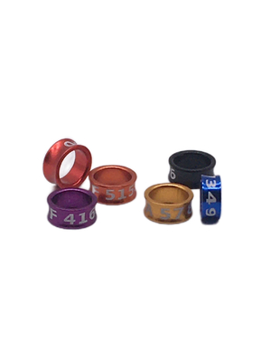 Multicolor laser gesneden aluminium legering vogelbeen ring voor vogel identificatie markers