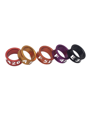 Multicolor laser gesneden aluminium legering vogelbeen ring voor vogel identificatie markers