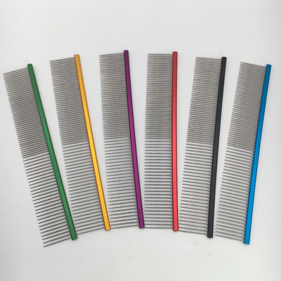 Grooming Tools Roestvrij staal Huisdier Kam Kat Hond Kam Open Knot Kam Gepersonaliseerd Logo