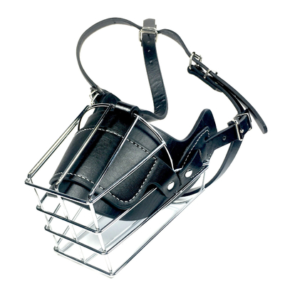 Huisdier Anti Bark Bite Neus voor Pitbull Shepherd Kleine Puppy Retriever Leder 15-25kg