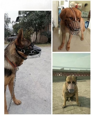 Huisdier Anti Bark Bite Neus voor Pitbull Shepherd Kleine Puppy Retriever Leder 15-25kg