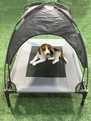Indoor outdoor hondenbed met koeling verhoogd luchtbed en afneembare overkapping schaduw tent