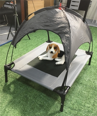 Indoor outdoor hondenbed met koeling verhoogd luchtbed en afneembare overkapping schaduw tent