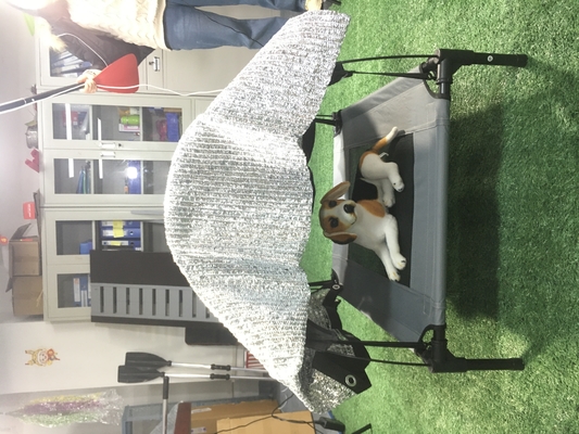 Indoor outdoor hondenbed met koeling verhoogd luchtbed en afneembare overkapping schaduw tent