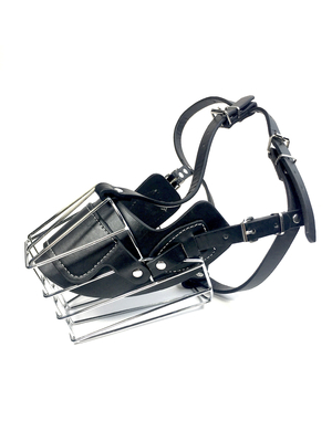 Verstelbaar extra groot hondenmuismasker voor grote honden Neck circumference 46-53cm Zwart