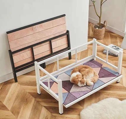Huisdiermatras niet inbegrepen Vochtbestendige metalen hoger gelegen hondenbed rotan honden kattenbed