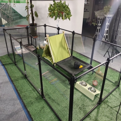 Knop sluit 12 panelen Acryl hond speeltuin voor gemakkelijke trainingen en draagbaarheid