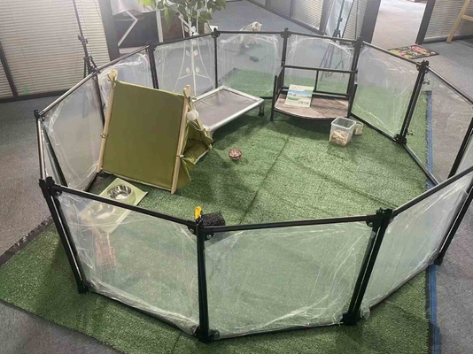 Knop sluit 12 panelen Acryl hond speeltuin voor gemakkelijke trainingen en draagbaarheid