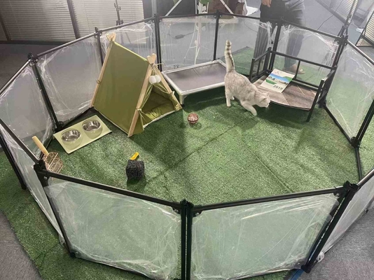 Knop sluit 12 panelen Acryl hond speeltuin voor gemakkelijke trainingen en draagbaarheid