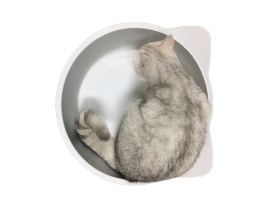 Handwas Ronde komvormig kattennest Aluminiummateriaal voor uw harige metgezel