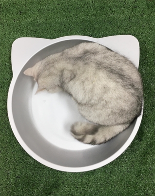 Handwas Ronde komvormig kattennest Aluminiummateriaal voor uw harige metgezel