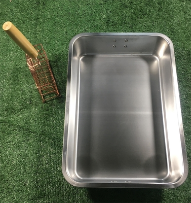 45x30x10cm roestvrij staal kattenbak gemakkelijk open type voor ontlasting