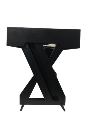 Zwarte Lifttafel van roestvrij staal Hondenkop Drinktafel Verstelbare voedingsbeker 45*26*28cm
