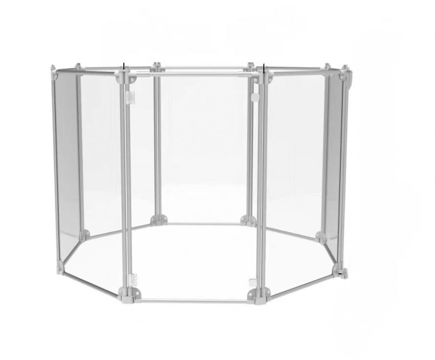 Draagbare opvouwbare honden-katten speeltuin Acryl huisdier tent huis Modern binnen knop sluiting