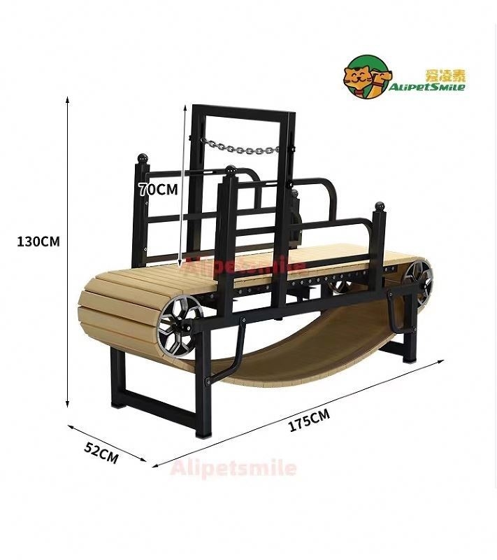 Gepersonaliseerde grootte Houten loopband voor honden Anodiseren en zandblazen Afwerking HBS-ZH-180