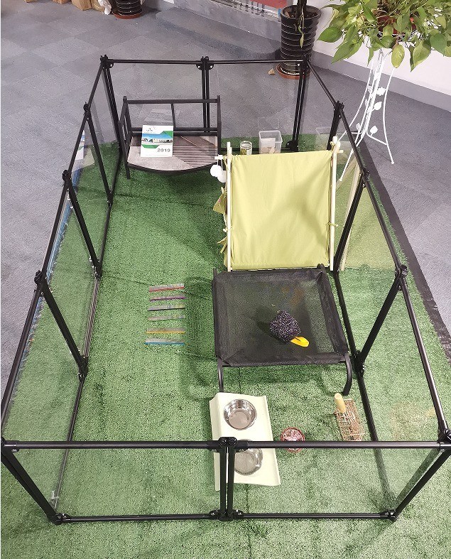 Grote transparante acryl afneembare veiligheidsspelruimte voor reptielen binnen hek voor katten en honden