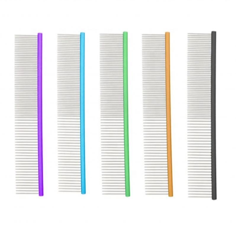 Grooming Tools Roestvrij staal Huisdier Kam Kat Hond Kam Open Knot Kam Gepersonaliseerd Logo