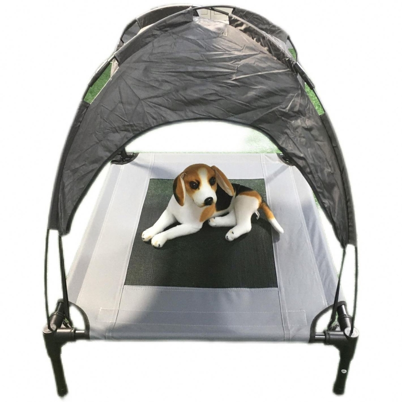 Indoor outdoor hondenbed met koeling verhoogd luchtbed en afneembare overkapping schaduw tent