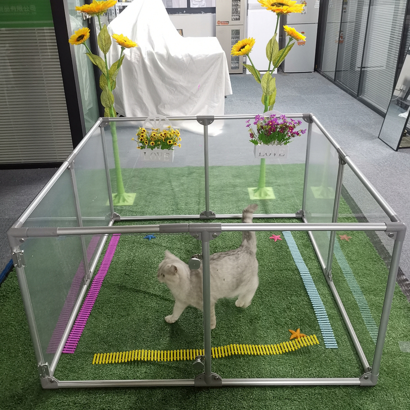 Grote ruimte 8/10/12 panelen honden speeltuin met knop sluiting en solide dier patroon
